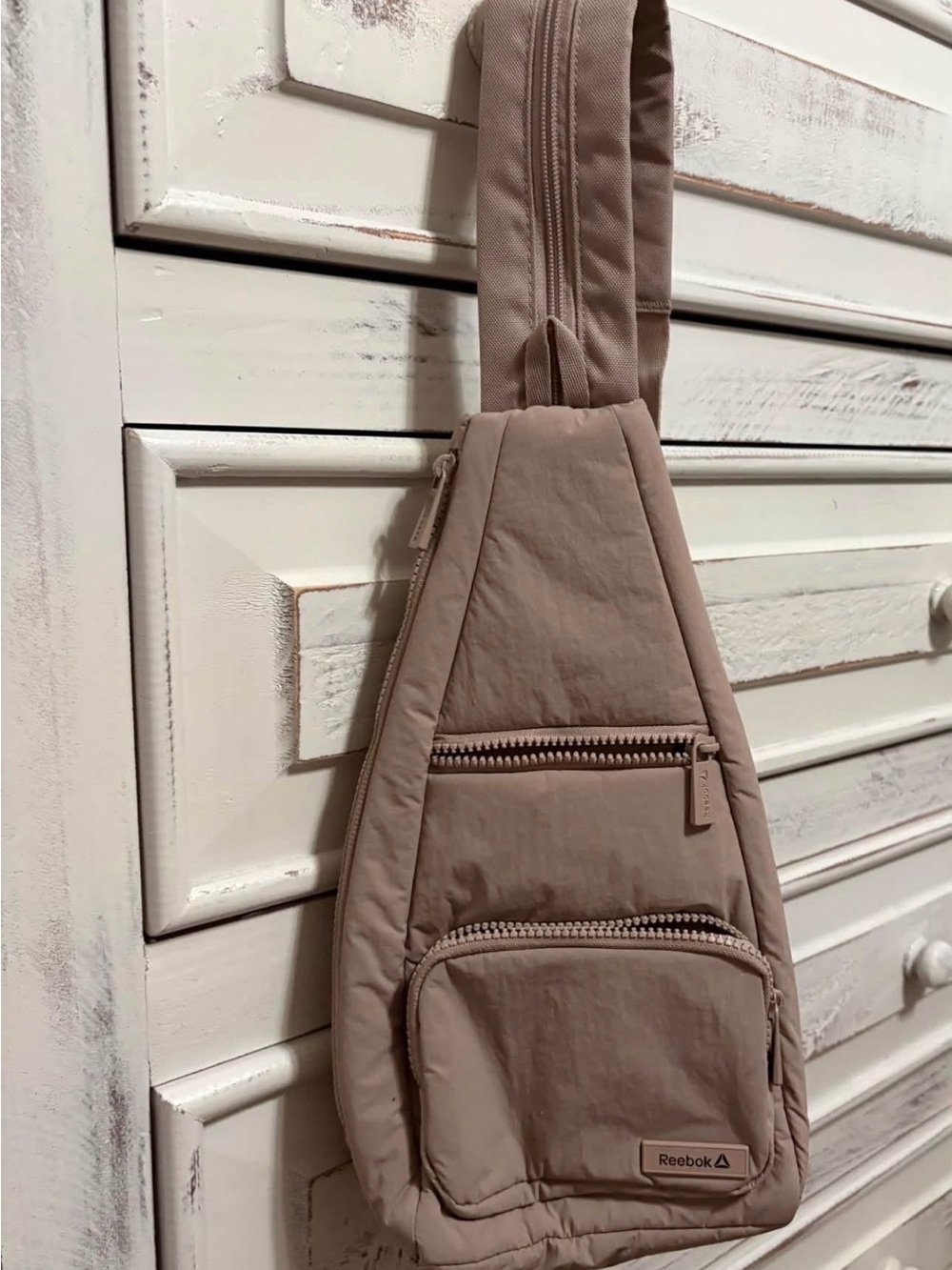 Reebok Men’s Taupe/Brown Sling Belt Bag
